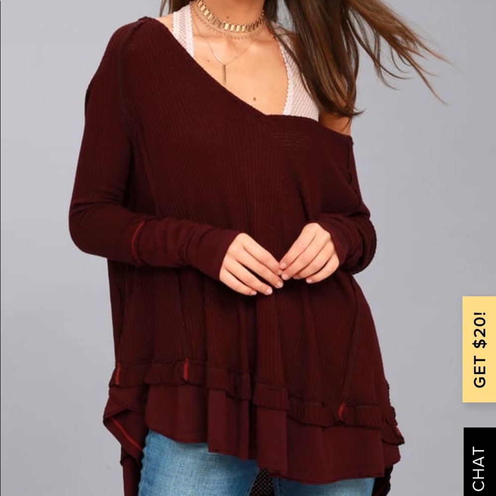 Free People Laguna Burgundy Thermal Small